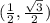 ( \frac{1}{2}, \frac{ \sqrt{3} }{2} )