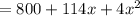 =800+114x+4x^2