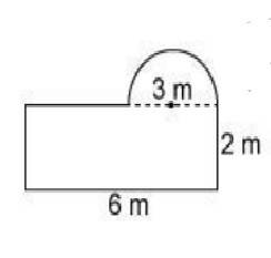 1.  a semicircle is attached to the side of a rectangle as shown. what is the best approximation for