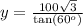 y=\frac{100\sqrt{3}}{\text{tan}(60^o)}