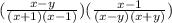 (\frac{x-y}{(x+1)(x-1)})(\frac{x-1}{(x-y)(x+y)} )
