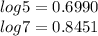 log5=0.6990\\log7=0.8451