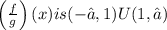 \left(\frac{f}{g}\right)(x) is (-∞,1) U (1, ∞)