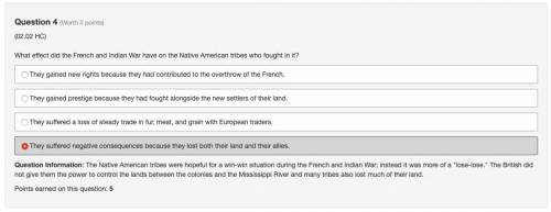 What effect did the french and indian war have on the native american tribes who fought in it?  they