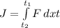 J=\int\limits^{t_1}_{t_2} {F} \, dxt