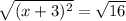 \sqrt{(x+3)^{2}} = \sqrt{16}