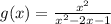 g(x) = \frac{x^2}{x^2-2x-1}