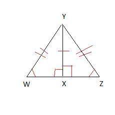 Yx is perpendicular to wz at x between w and z. wxy=zyx and yw=yz which congruency statements (hl, a