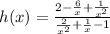 h(x) = \frac{2-\frac{6}{x}+\frac{1}{x^2}  }{\frac{2}{x^2} +\frac{1}{x}-1 }