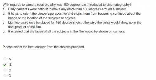 With regards to camera rotation, why was 180 degree rule introduced to cinematography?   a. early ca
