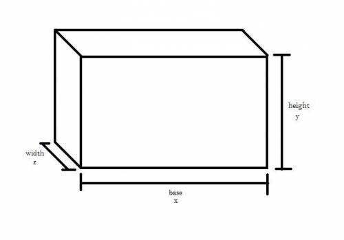 the volume of the rectangular box shown below is 96. if the base of the box has the dimensions shown