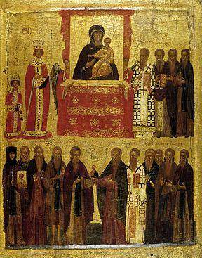 What objection did the iconoclasts have to a painting such as this one?  the gold decoration appeals