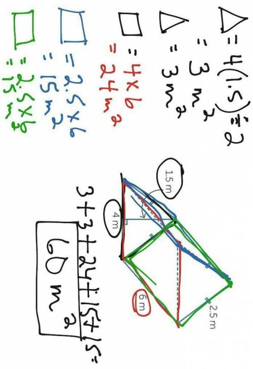 35 points!    !  hurry  im running out of ! also, the measurements for the last one is 1.5m, 4m, 6m,