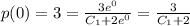 p(0)=3=\frac{3e^{0} }{C_1+2e^{0} } =\frac{3}{C_1+2}