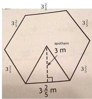 What is the area of the regular hexagon?  this is due tomorrow  !  : )