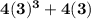 \bf{4(3)^3+4(3)}