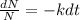 \frac{dN}{N}=-kdt