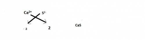 Write a chemical formula.  . ca2+ and s2-