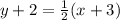 y + 2 = \frac{1}{2}(x+3)
