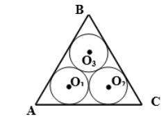 Given: △abc is equilateral. the radius of each circle is r. find ab