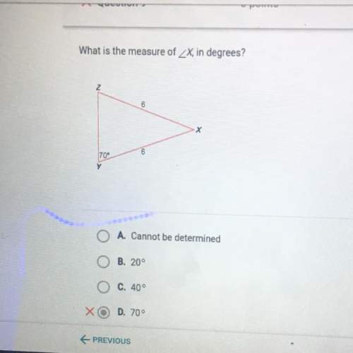 What is the measure of x in degrees