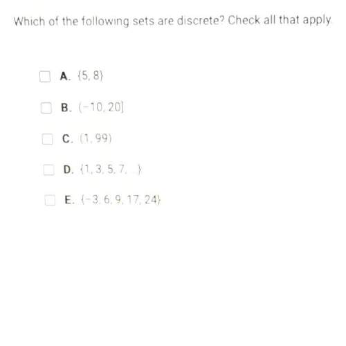 Which of the following sets are discrete? : (