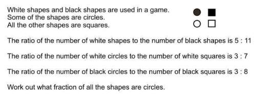 Work out the fraction of all the shapes that are circles.
