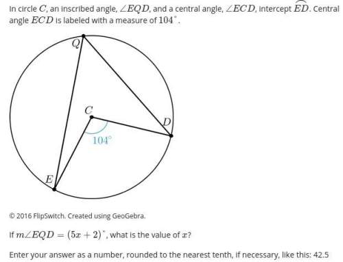Me this is urgent 15 points and brainiest if m∠eqd=(5x+2)°, what is the value of x?
