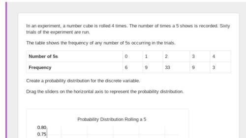 30 points in an experiment, a number cube is rolled 4 times. the number of times a 5 shows is recor
