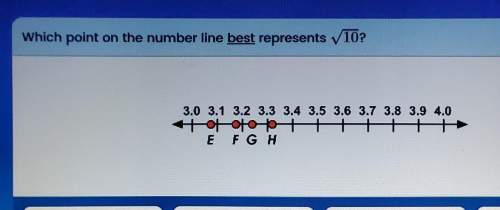 Which point on the line best represents /101. f2. g3. h4. e