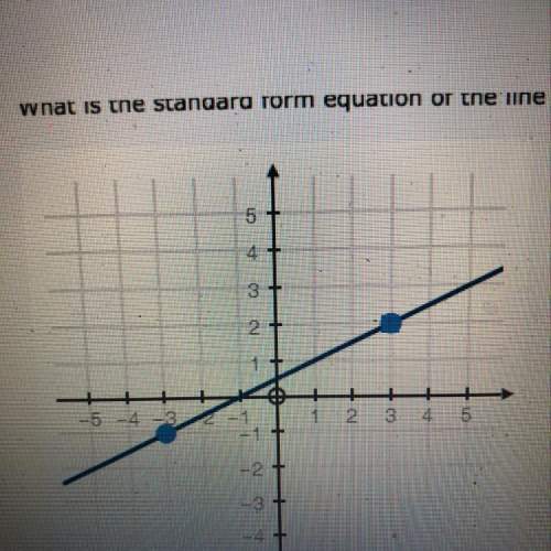 What is the standard form equation of the line shown below?