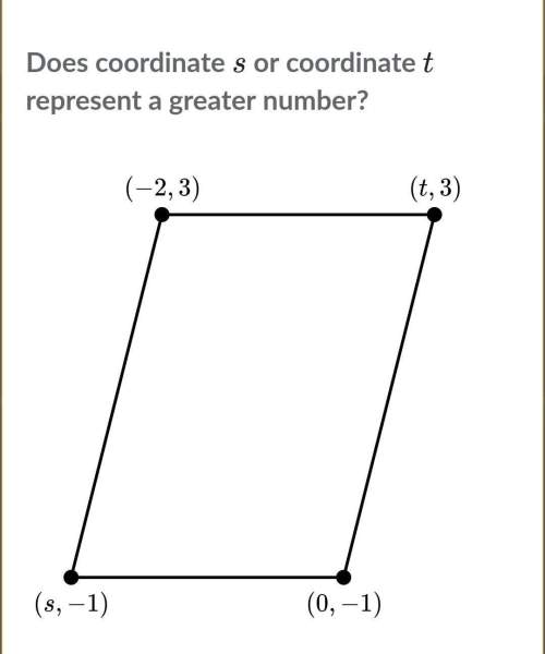 Does coordinate s or coordinate t represent a greater number?