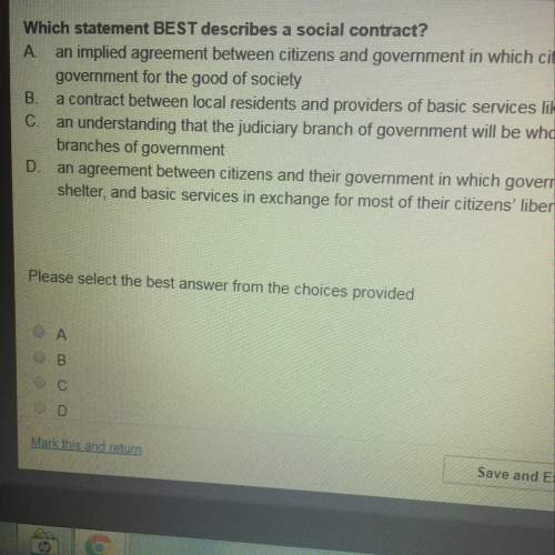 Which statement best describes a social contract