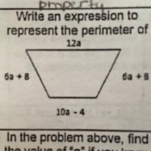 Write an expression to represent the perimeter of 12a, 6a+8, 10a-4, 6a+8