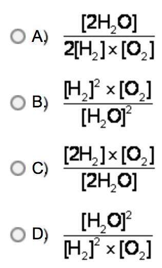 What is the equilibrium expression for this reaction?