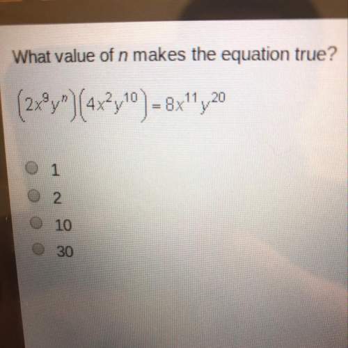 What value of n makes the equation true?