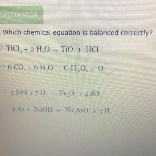 Which chemical equation is balanced? this is timed, !