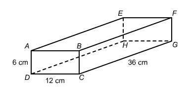 What is the area of a cross section that is parallel to face abcd ? enter your answer in the box. b