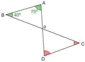 In the figure, line segment ab is parallel to line segment cd.the measure of angle c degrees, and th