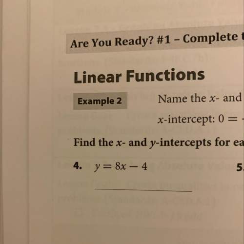 Find the x and y intercepts for each question