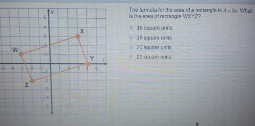The formula for the area of a rectangle is a=