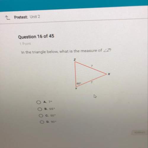 In the triangle below, what is the measure of angle z