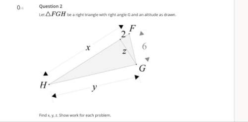 Let fghb a right triangle with right angle g and an altitude as shown find xyz