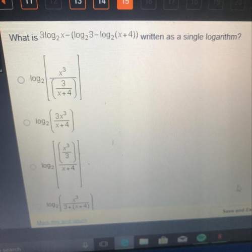 What is 3log(2)3-log(2)(x+4) written as a single logarithm