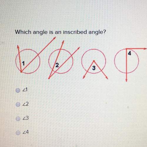 Which angle is an inscribed angle 1 2 3 4