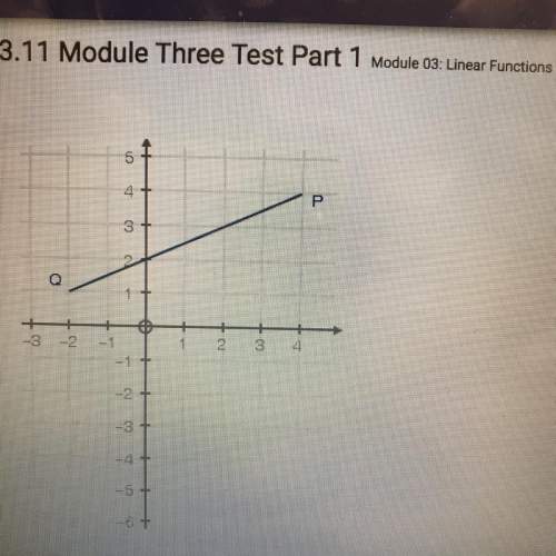What is the slope of the line segment pq?