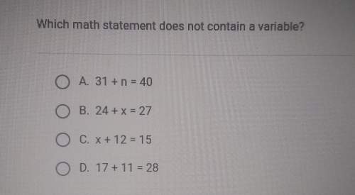 Which math statement does not contain a math variable ?