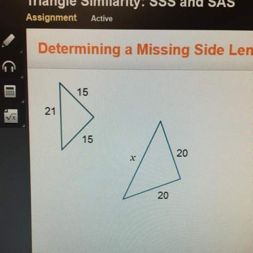 What value of x will make the triangles similar by the sss similarity theorem?