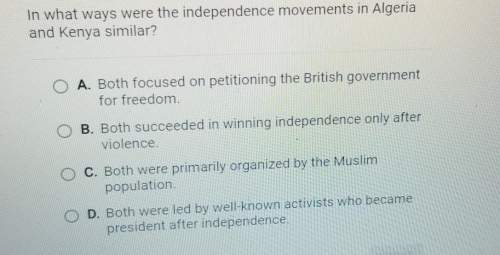 In what way were the independent movements in algeria and kenya similar