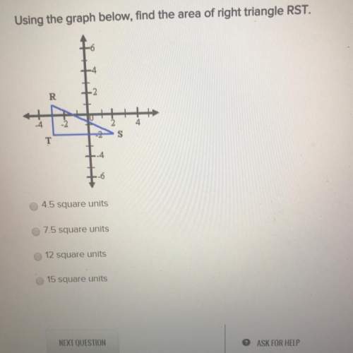 Find the area of right triangle rst